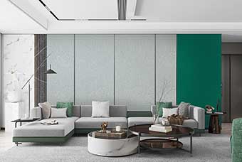 杭州轻奢风格-客厅