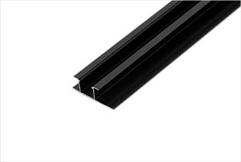 杭州航空纤维墙咔铝合金带灯中条（哑黑氧化）